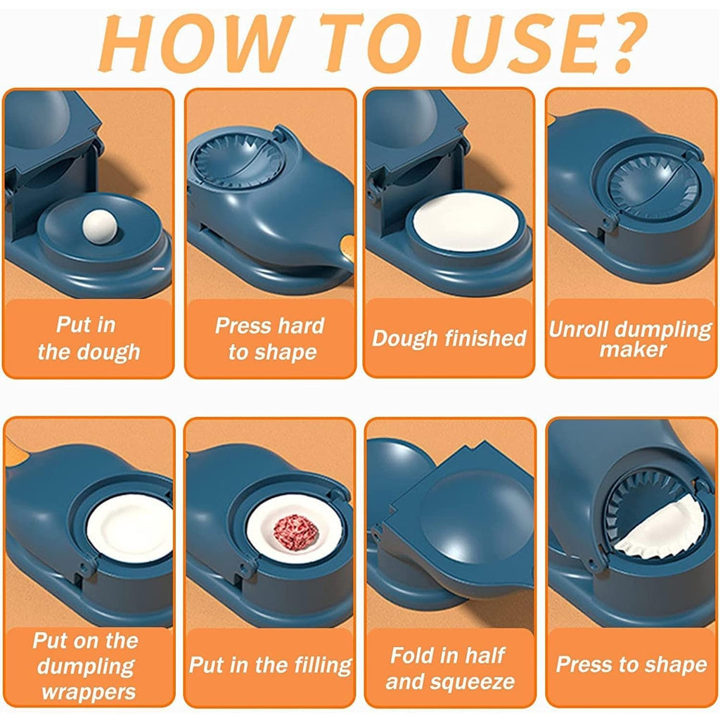 Dumpling Skin Press Mould for gujia, ghughra, Momos Making, 2 In 1